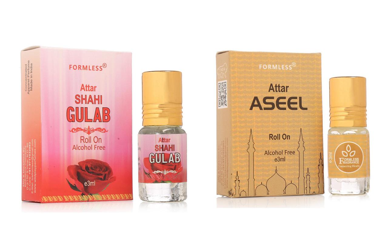 Shahi Gulab3ml Attar 1pc. And Aseel 3ml Attar 1pc. - NG Fiora
