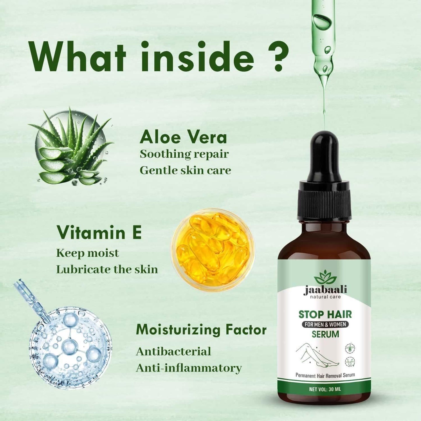 Stop Hair for Men & Women Serum 30 ML - NG Fiora